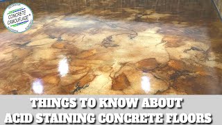 Important Things to Know about Acid Staining Concrete Floors amp Exterior P1  ConcreteCamouflagecom [upl. by Erin]