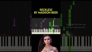 Reckless by Madison Beer piano cover  sheet music amp lyrics [upl. by Chiou]