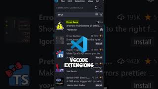 Visual Studio Code Extensions Pt2 vscode programming shorts [upl. by Swamy]