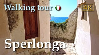 Sperlonga Lazio Italy【Walking Tour】2021 History in Subtitles  4K [upl. by Garmaise205]