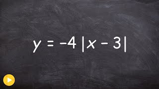 Learn how to graph an absolute value equation by identifying the vertex first [upl. by Nannarb]