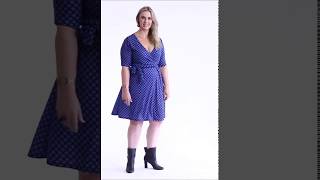 Vestido Transpassado Estampa Gravataria Plus Size  Marguerite  Posthaus [upl. by Nofpets490]