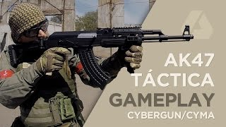 AK47 RIS Tactical CybergunCYMA Test Gameplay  Airsoft en Español [upl. by Paule]