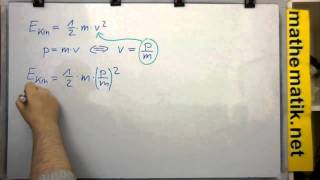 Herleitung der Umrechnungsformeln zwischen Impuls und kinetischer Energie [upl. by Gravante283]