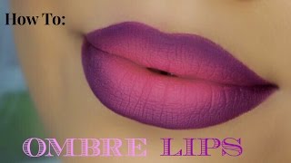 FUN amp EASY  OMBRE LIP TUTORIAL [upl. by Aleek]