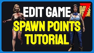 How To Set Spawn Points  Tutorial  7 Days To Die [upl. by Mufi549]