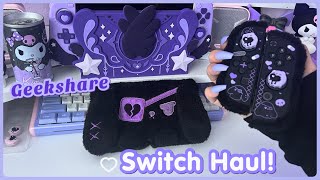 Dark Kawaii Nintendo Switch Accessories Haul  Unboxing  Review  Geekshare [upl. by Norma]