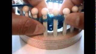 Sock Kntting Creating a ShortRow Heel on a Knitting Loom [upl. by Ilat]