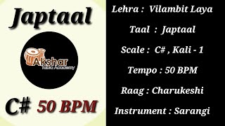 Lehra In Vilambit Laya  Japtaal  C  50 BPM  Charukeshi  Sarangi [upl. by Georg973]