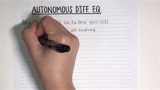 Critical Points of Autonomous Differential Equation [upl. by Airottiv541]