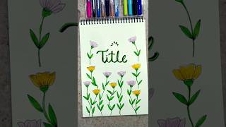 Easy and simple cover page design with tulip flowers for assignment project work diary notebook 🌷🌷 [upl. by Lisan607]