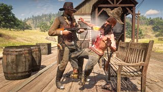 Red Dead Redemption 2  Modern Weapons Brutal Kills 19 M16A1 Deagle AK47 SPAS12 StG44 [upl. by Aimee]