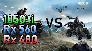 Black Ops 4 Blackout Rx 560 vs Gtx 1050 Ti vs Rx 480 vs AMD Ryzen 2600x vs Fx 8350 FPS Benchmark [upl. by Kumler576]