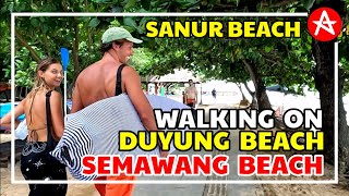 Busy  Walking along Sanur Beach Bali [upl. by Shenan757]