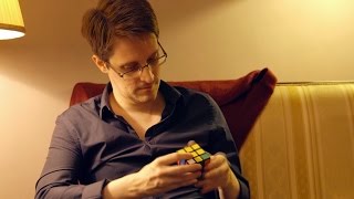 Watch Edward Snowden Solve a Rubiks Cube in a Minute [upl. by Jorge344]