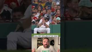 Foul ball hits ball boy directly in the head a breakdown mlb baseball sports ballboy redsox [upl. by Tench]