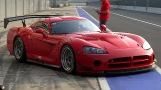 Dodge Viper SRT10 GT3 PURE SOUND amp Flames [upl. by Ihc]