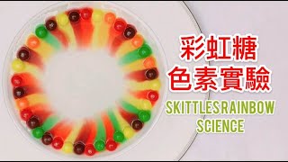 【動手DIY】彩虹糖色素實驗 Skittles Rainbow Science  幼兒科學 [upl. by Herschel]