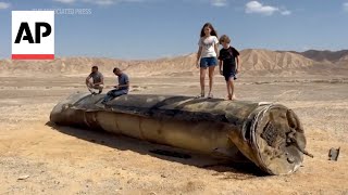 Fragments of Iranian missile found in southern Israeli desert [upl. by Joyann191]