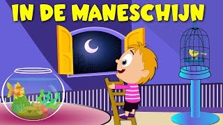 In de maneschijn  Kinderliedje met tekst [upl. by Groveman]