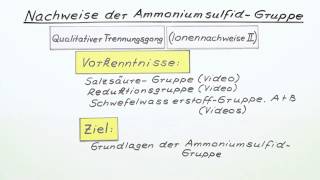 Nachweise der AmmoniumsulfidGruppe  Chemie  Analytische Chemie [upl. by Tenney]