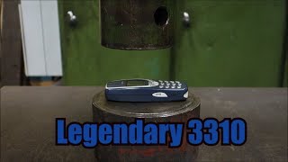 Crushing Nokia 3310 with hydraulic press [upl. by Llewkcor]