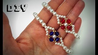 DIY beaded braceletssimple and elegant  How to make jewelry easy beading for beginners [upl. by Einhorn769]