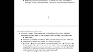 NQF Health and Social Care Unit 5 Task 3 [upl. by Downs]