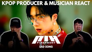 Musicians react amp review ♡ P1HARMONY  Sad Song MV [upl. by Ledif]