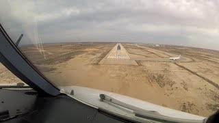 Landing at Djerba DJE Tunisia  RWY09 Cockpit View [upl. by Nikos]