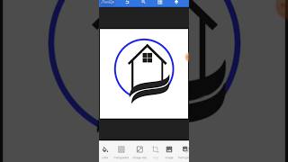 home logo design in Pixellab how to house logo design withshorts [upl. by Yamauchi]