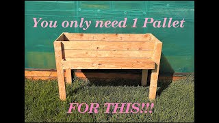 DIY planter box from only 1 Pallet [upl. by Malti]