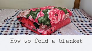 how to fold a blanket [upl. by Samala]