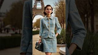 Chanel Classic Tweed Suit 1950s  Vintage fashion style  Vogue Beats fashion chanel [upl. by Isdnyl311]