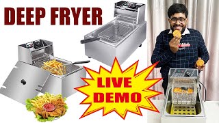 Deep Fryer Machine Price in India – Commercial Deep Fryer – Live Demo [upl. by Rawna103]