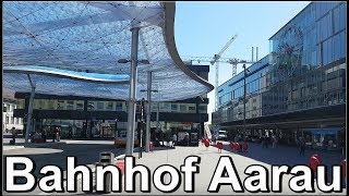 Der Bahnhof Aarau SBB  Schmalspurbahn Wynental und Suhrentalbahn Kanton Aargau Schweiz 2017 [upl. by Gowon]