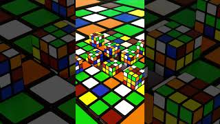 Satisfying Rubiks Slide and Quick Drop 3D Animation Loop [upl. by Grishilda966]