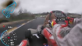 Circuit de lEnclos  Karting Levier  Wet Onboard  Iame X30 Senior [upl. by Vidda]