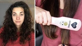 Amika Polished Perfection Straightening Brush vs a classic hair straightener [upl. by Mafala334]