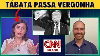 EM DEBATE NA CNN EDUARDO BOLSONARO DESTRÓI TABATA AMARAL [upl. by Birdella]