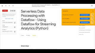 Serverless Data Processing with Dataflow  Using Dataflow for Streaming Analytics Python [upl. by Ahsaenat25]