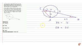 In the given figure triangle ABC is drawn such that AB is tangent to a circle at A whose radi [upl. by Betsey]