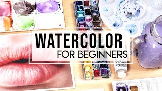 HOW TO USE WATERCOLOR  Guide for Beginners [upl. by Joey]