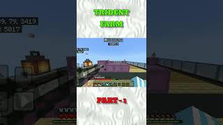 Making Trident Farm  Part 1  Minecraft pe minecraft minecraftpe gaming ytshorts [upl. by Kubiak]