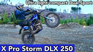 X Pro Storm DLX 250 ultra light Dual sport motorcycle perfect for smaller riders pitbike [upl. by Aihsi]