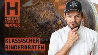 Schnelles Klassischer Rinderbraten Rezept von Steffen Henssler [upl. by Burman297]