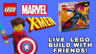 LIVE Building the LEGO XMEN XJET  talking to friends  viewers [upl. by Elumas788]