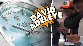 Platinum Rolex DayDate David Adeleye goes watch shopping amp more  Trotters Jewellers [upl. by Annohsak]