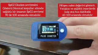 OKSİMETRE ÜZERİNDEKİ RAKAMLAR NEYİ İFADE EDER  PULSE OXIMETER NORMAL DEĞERLER KAÇ OLMALIDIR [upl. by Ainessey128]