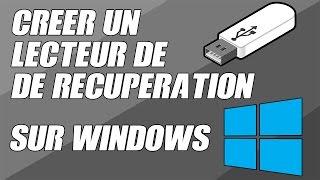 TUTO CRÉER UNE CLÉ DE RÉCUPÉRATION  WINDOWS 10  8  7 [upl. by Nauqyt]